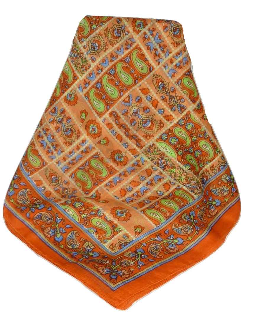 Tradizionale Sciarpa Longa di Seta Khosta Terracotta di Pashmina & Silk