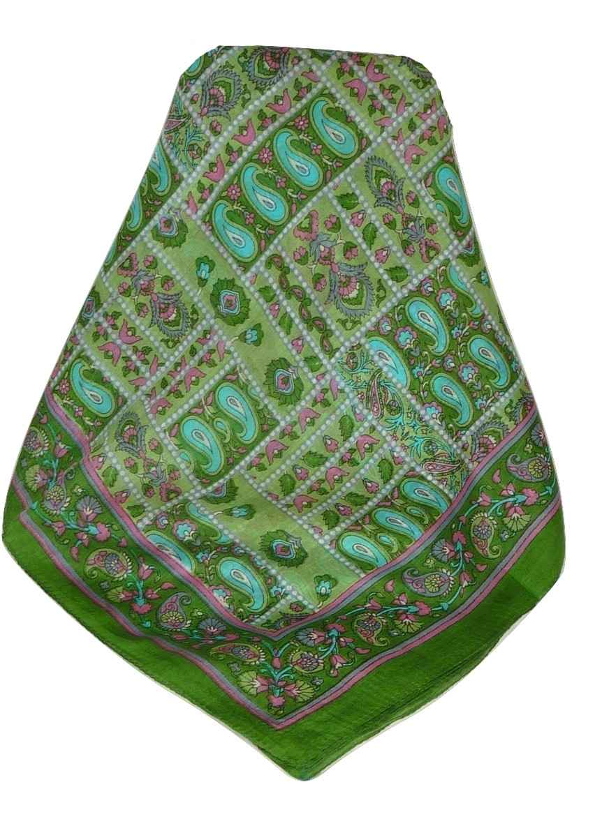 Tradizionale Sciarpa Longa di Seta Khosta Sage di Pashmina & Silk