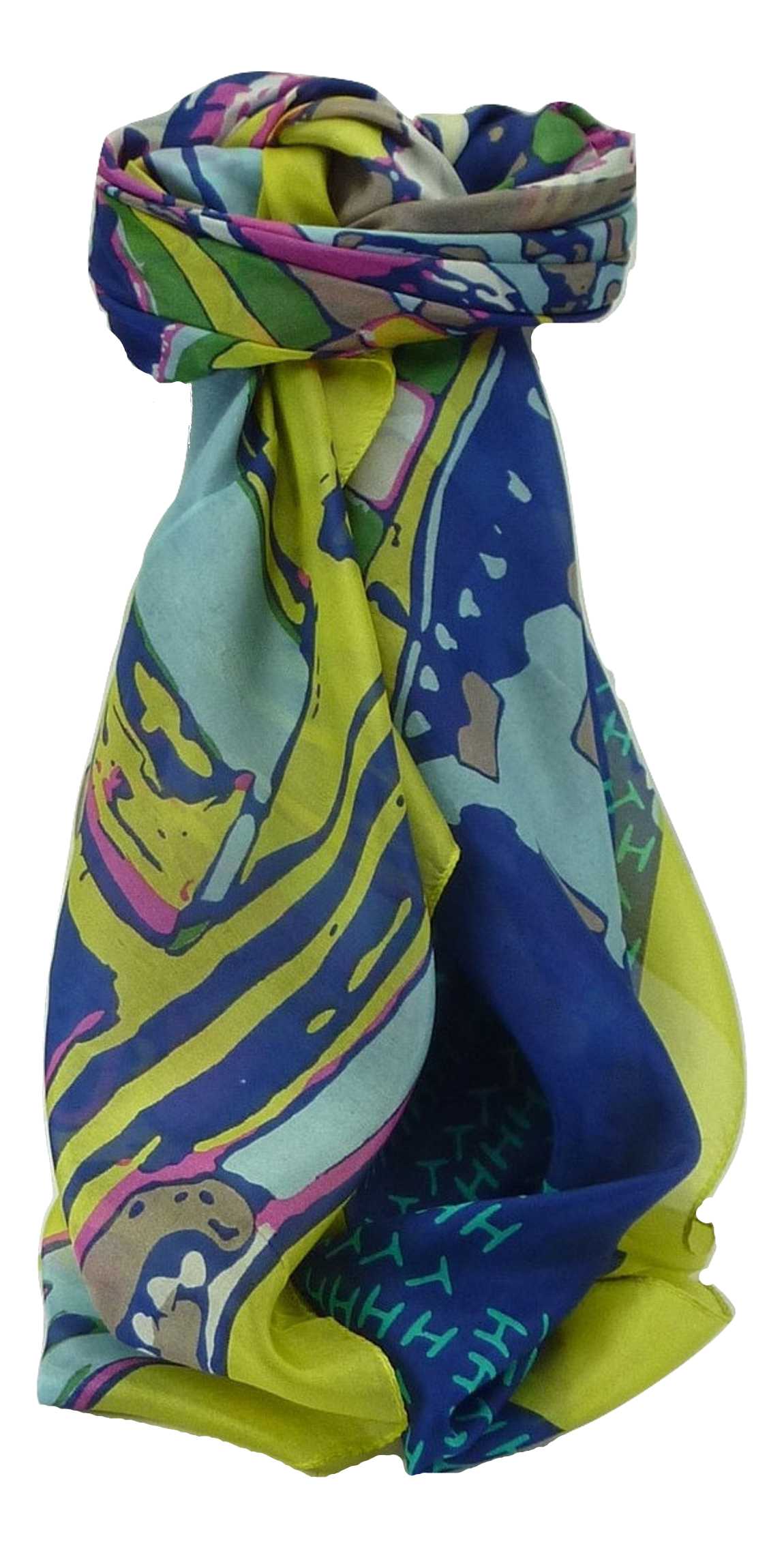Mulberry Silk Contemporary Square Scarf Palar Multicolor by Pashmina & Silk