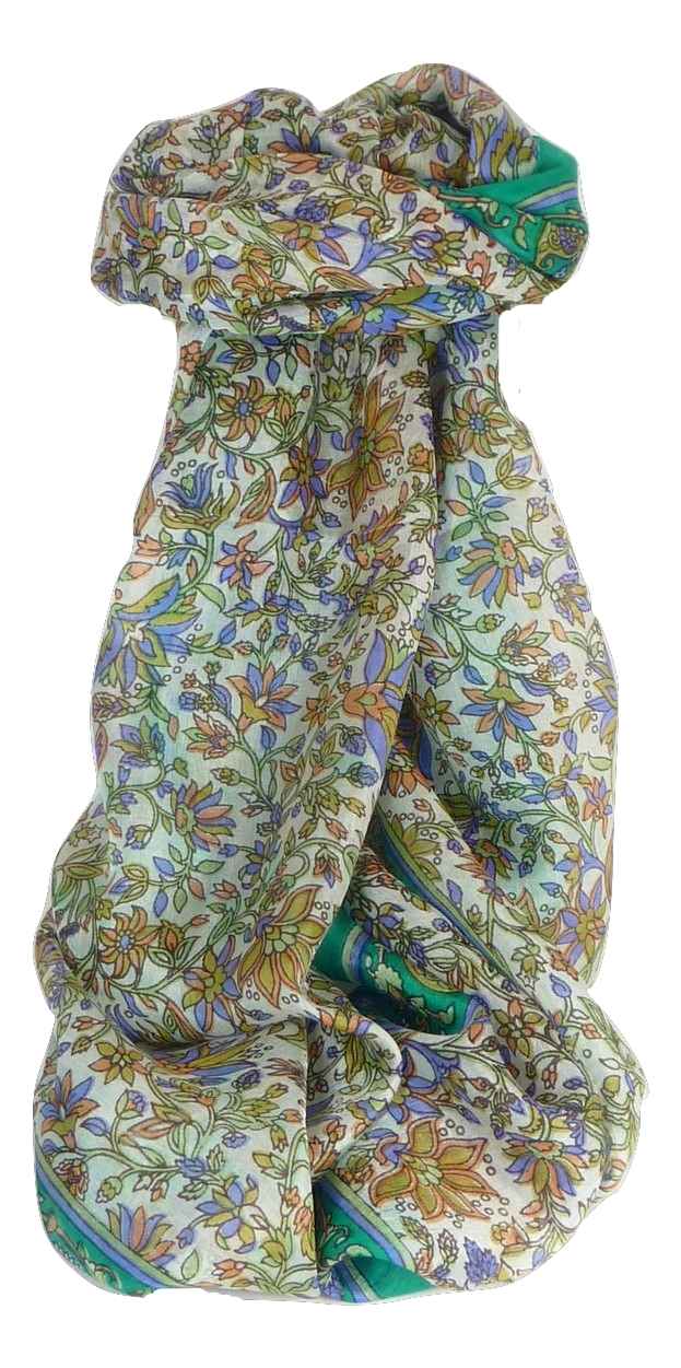 Mulberry Silk Traditional Long Scarf Sarita Emerald by Pashmina & Silk