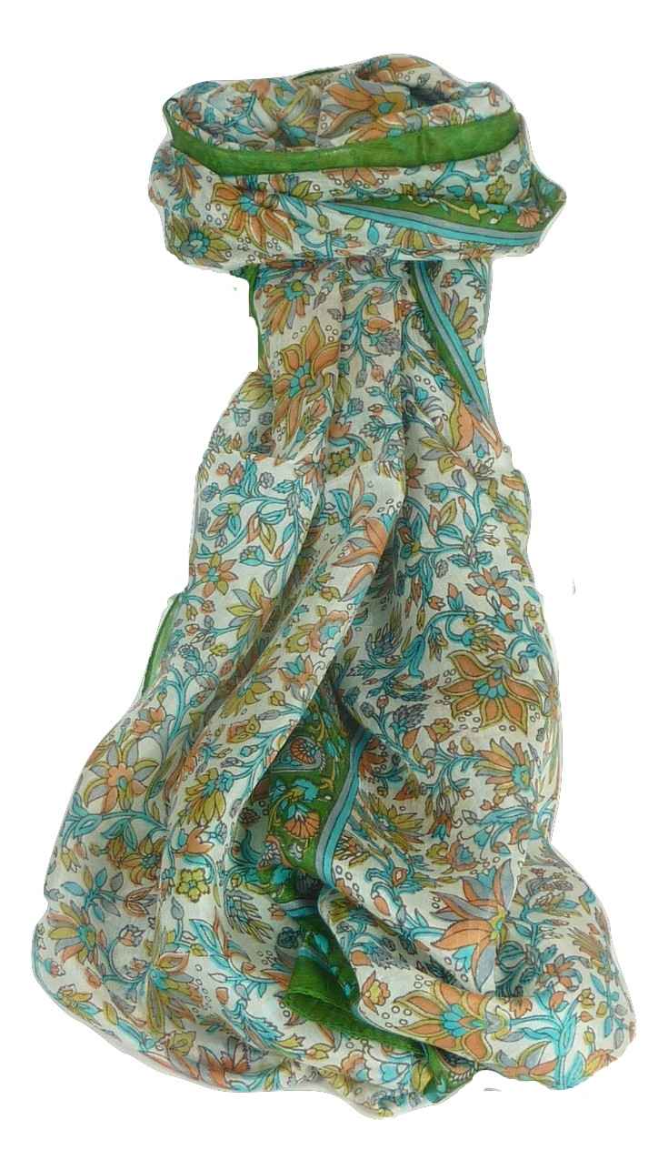 Mulberry Silk Traditional Long Scarf Sarita Sage by Pashmina & Silk