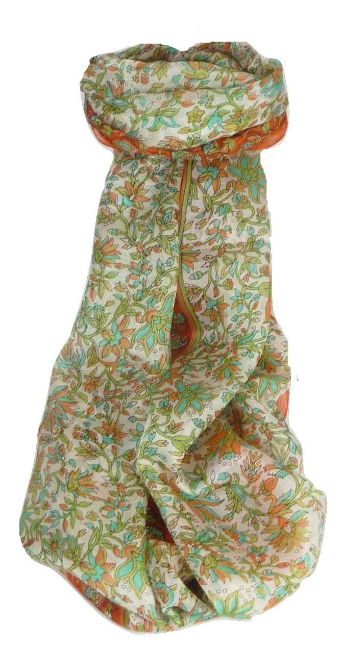 Mulberry Silk Traditional Long Scarf Sarita Terracotta by Pashmina & Silk