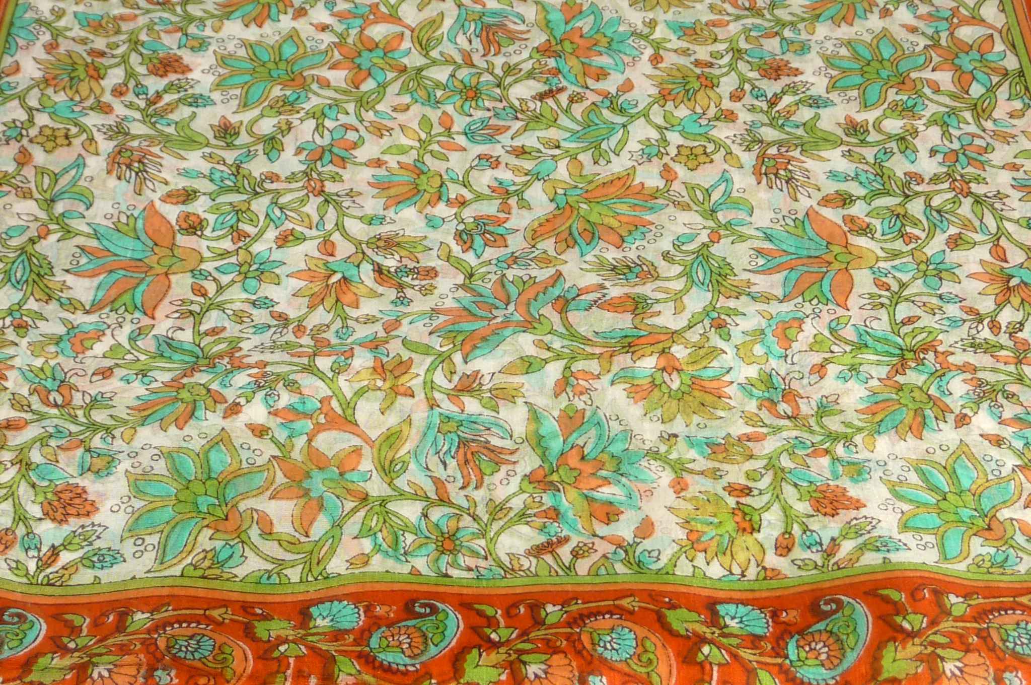 Mulberry Silk Traditional Long Scarf Sarita Terracotta by Pashmina & Silk