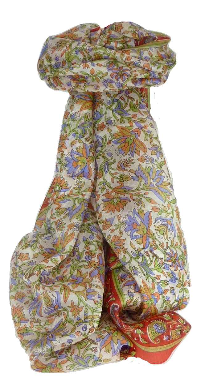 Mulberry Silk Traditional Long Scarf Sarita Flame by Pashmina & Silk