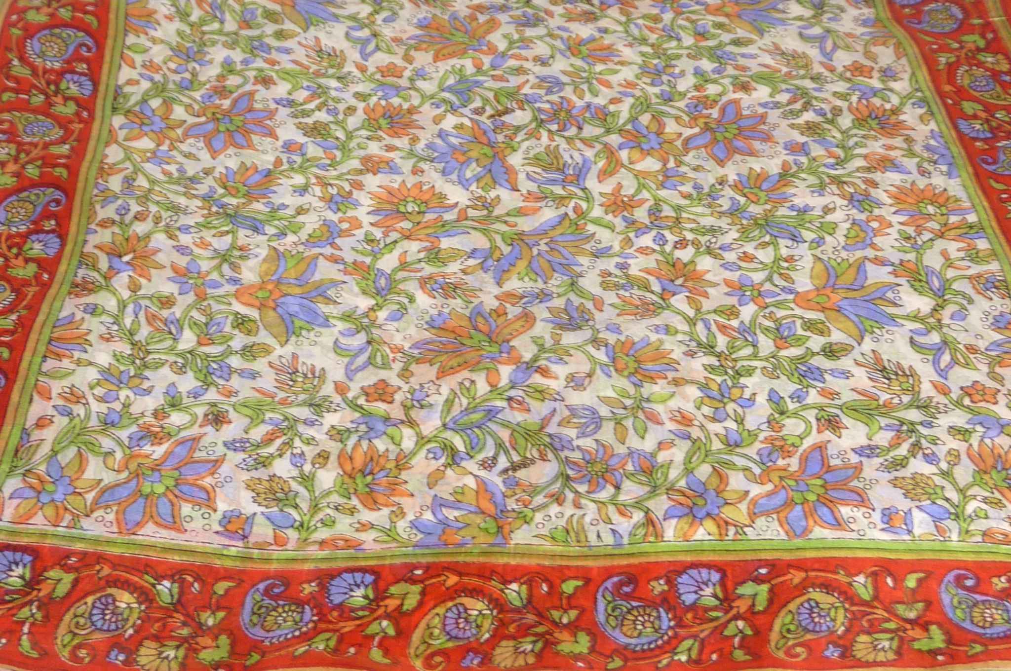 Mulberry Silk Traditional Long Scarf Sarita Flame by Pashmina & Silk