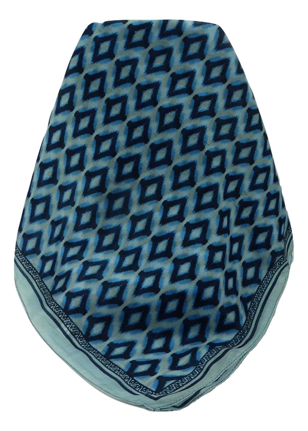 Mulberry Silk Contemporary Square Scarf Mahi Blue by Pashmina & Silk