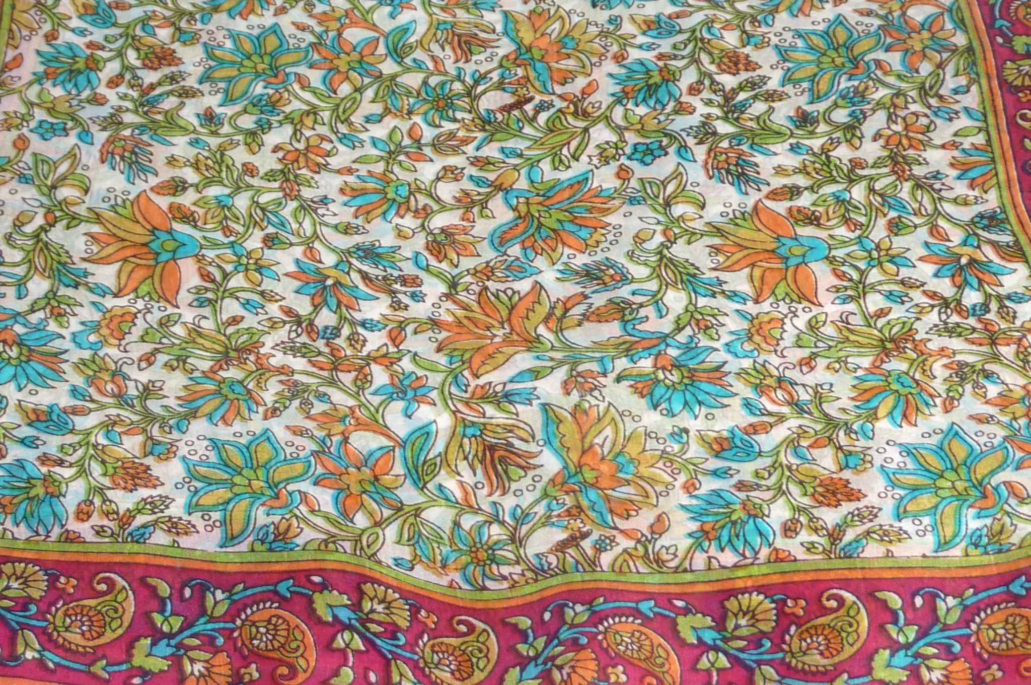 Mulberry Silk Traditional Long Scarf Sarita Cerise by Pashmina & Silk