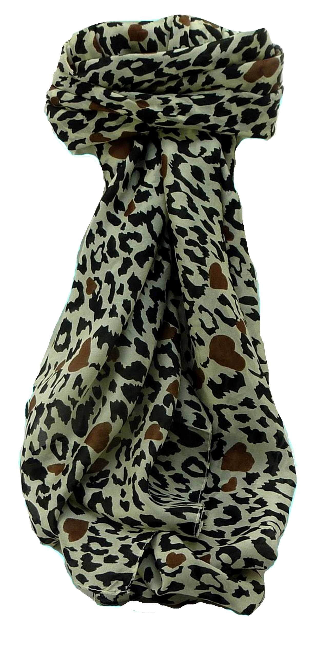 Mulberry Silk Contemporary Square Scarf Mandori Black by Pashmina & Silk