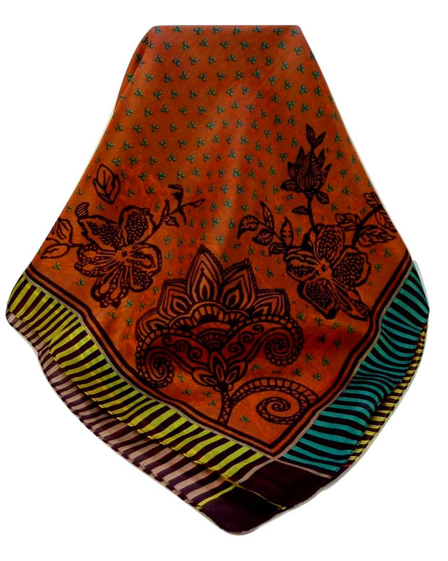 Mulberry Silk Contemporary Long Scarf Kamet Multicolor by Pashmina & Silk