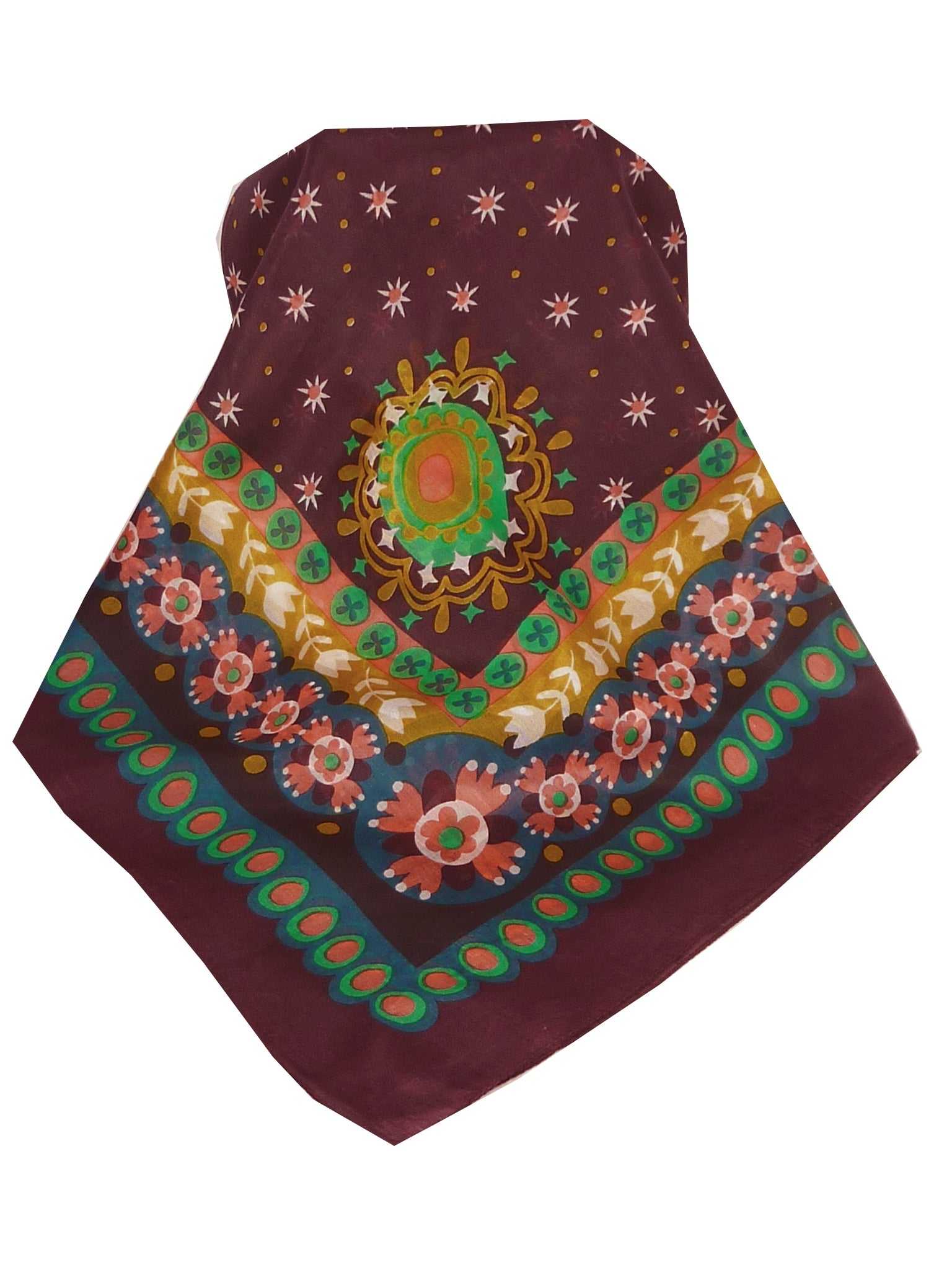 Echarpe Soie de Mûrier Contemporary Mariani Plum de Pashmina & Silk