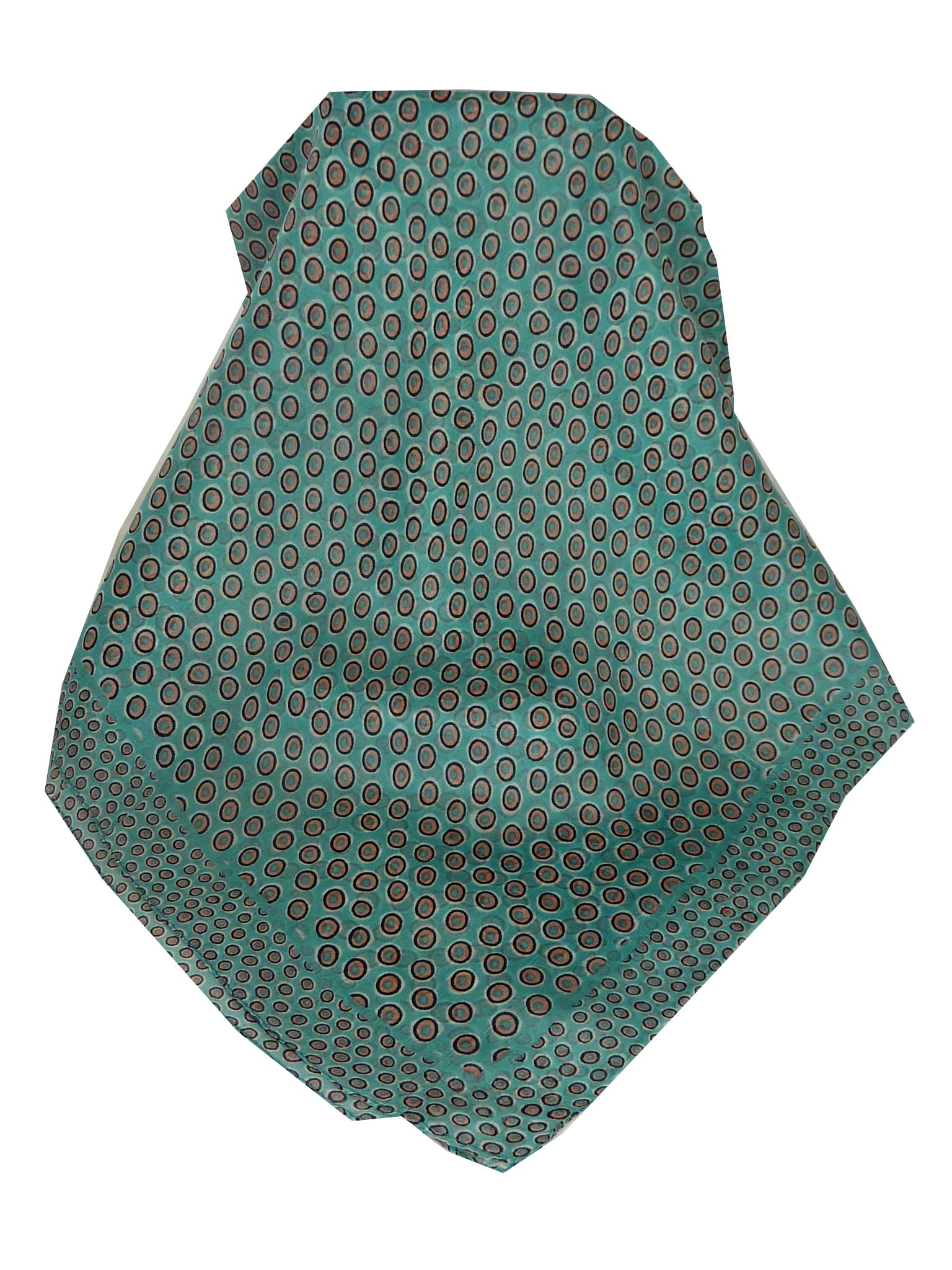 Mulberry Silk Contemporary Square Scarf Padra Teal by Pashmina & Silk