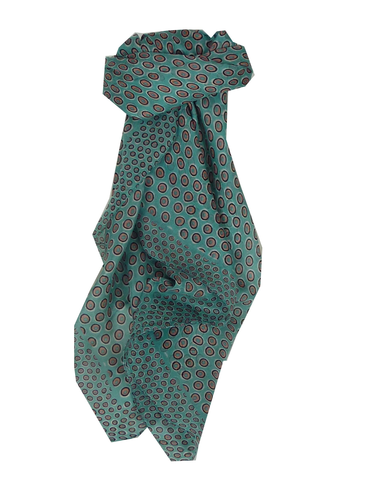 Mulberry Silk Contemporary Square Scarf Padra Teal by Pashmina & Silk