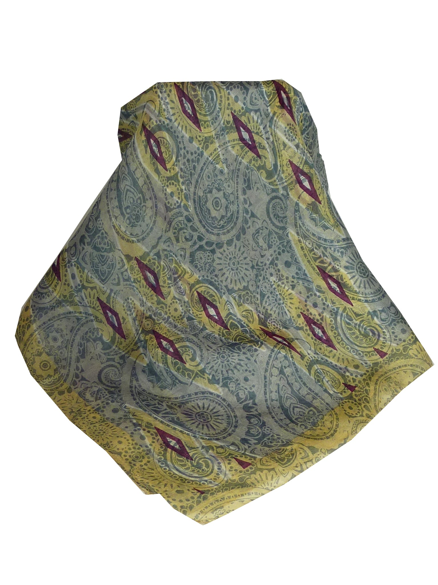 Mulberry Silk Contemporary Square Scarf Paraka Quartz by Pashmina & Silk