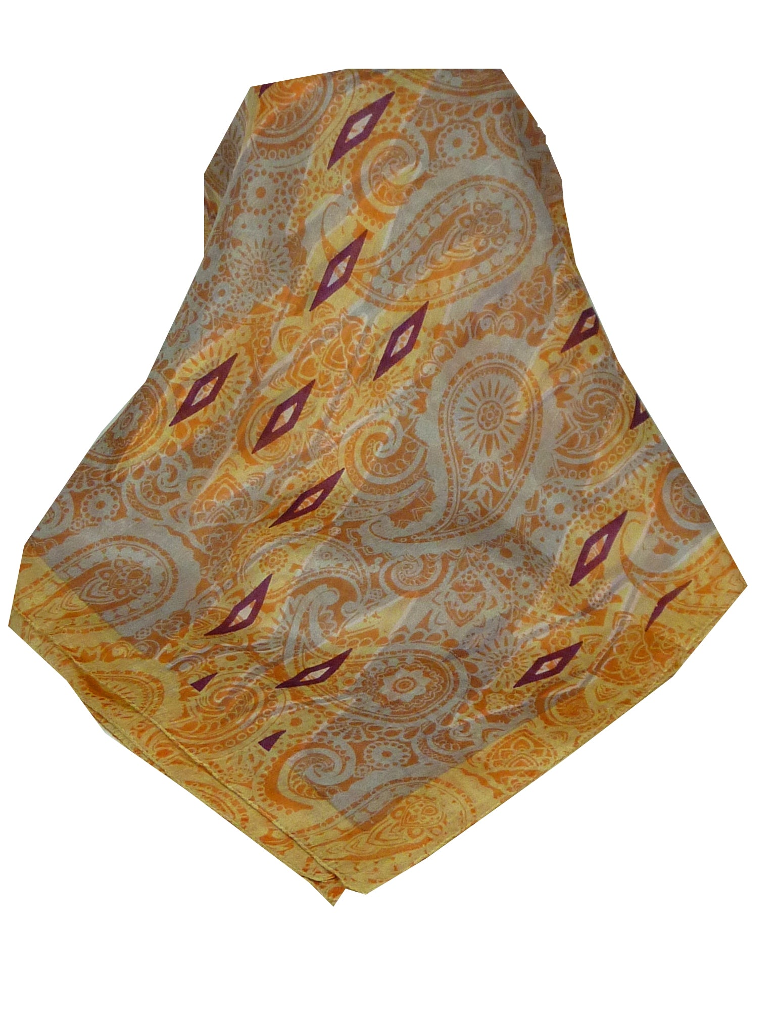 Mulberry Silk Contemporary Square Scarf Paraka Sand by Pashmina & Silk