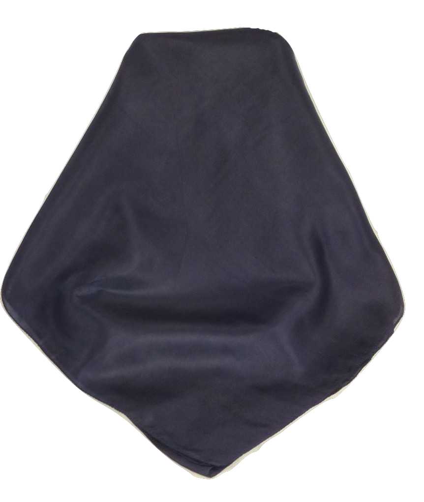 Per Uomo Sciarpa Quadrata Seta di Gelso Dark Blue da Pashmina & Silk