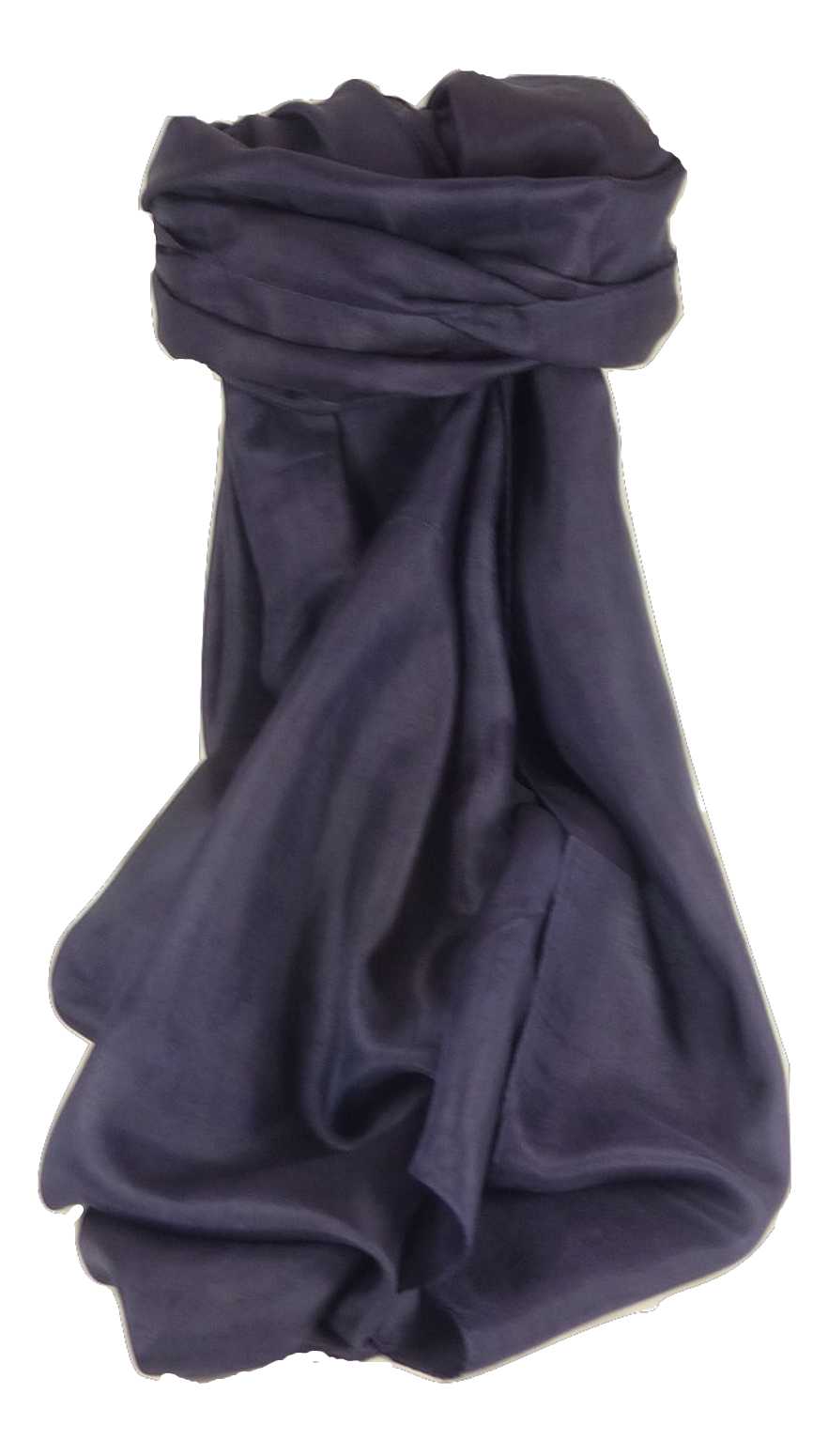 Classic Sciarpa Quadrata Seta di Gelso Dark Blue da Pashmina & Silk