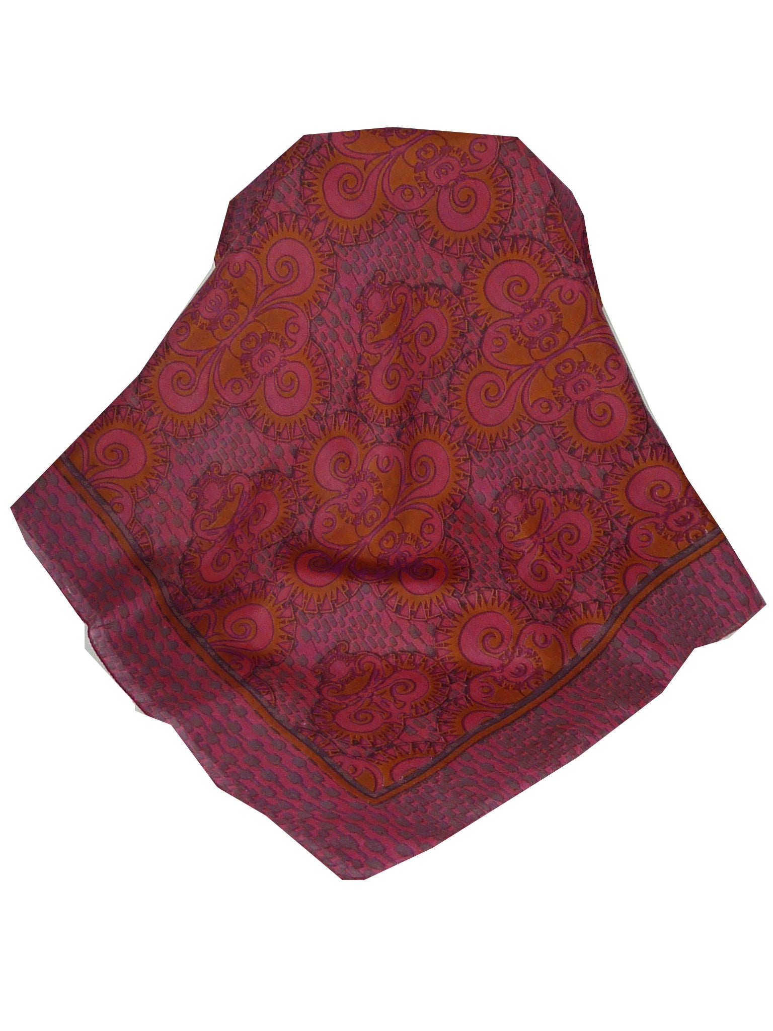 Mulberry Silk Contemporary Square Scarf Samra Cerise by Pashmina & Silk