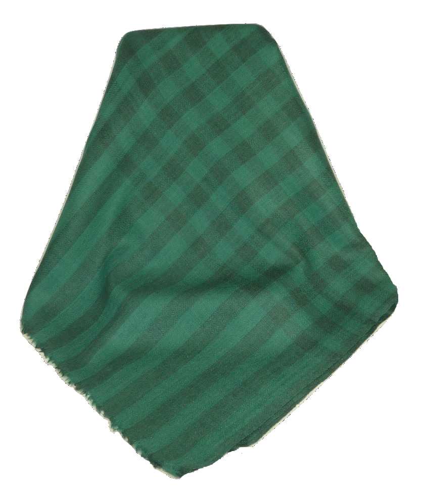 Cachemire Prima Qualità Muffler Sciarpa Srinagar Small Check Emerald da Pashmina & Silk