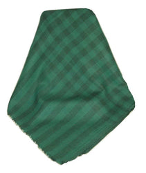 Cashmere Srinagar Muffler Scarf Medium Check Emerald by Pashmina & Silk