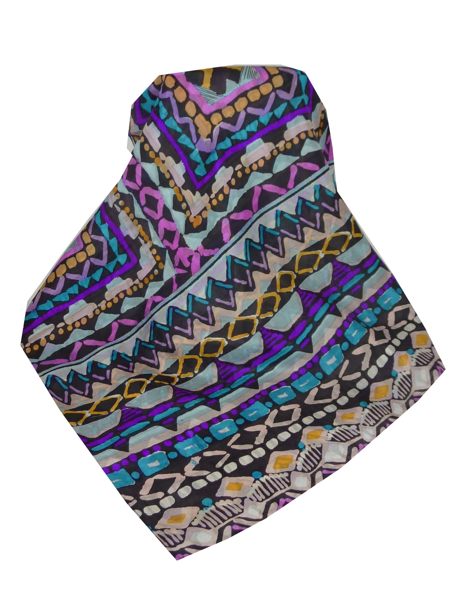 Sciarpa Quadrata Contemporary Seta di Gelso Sherina Aquamarine da Pashmina & Silk