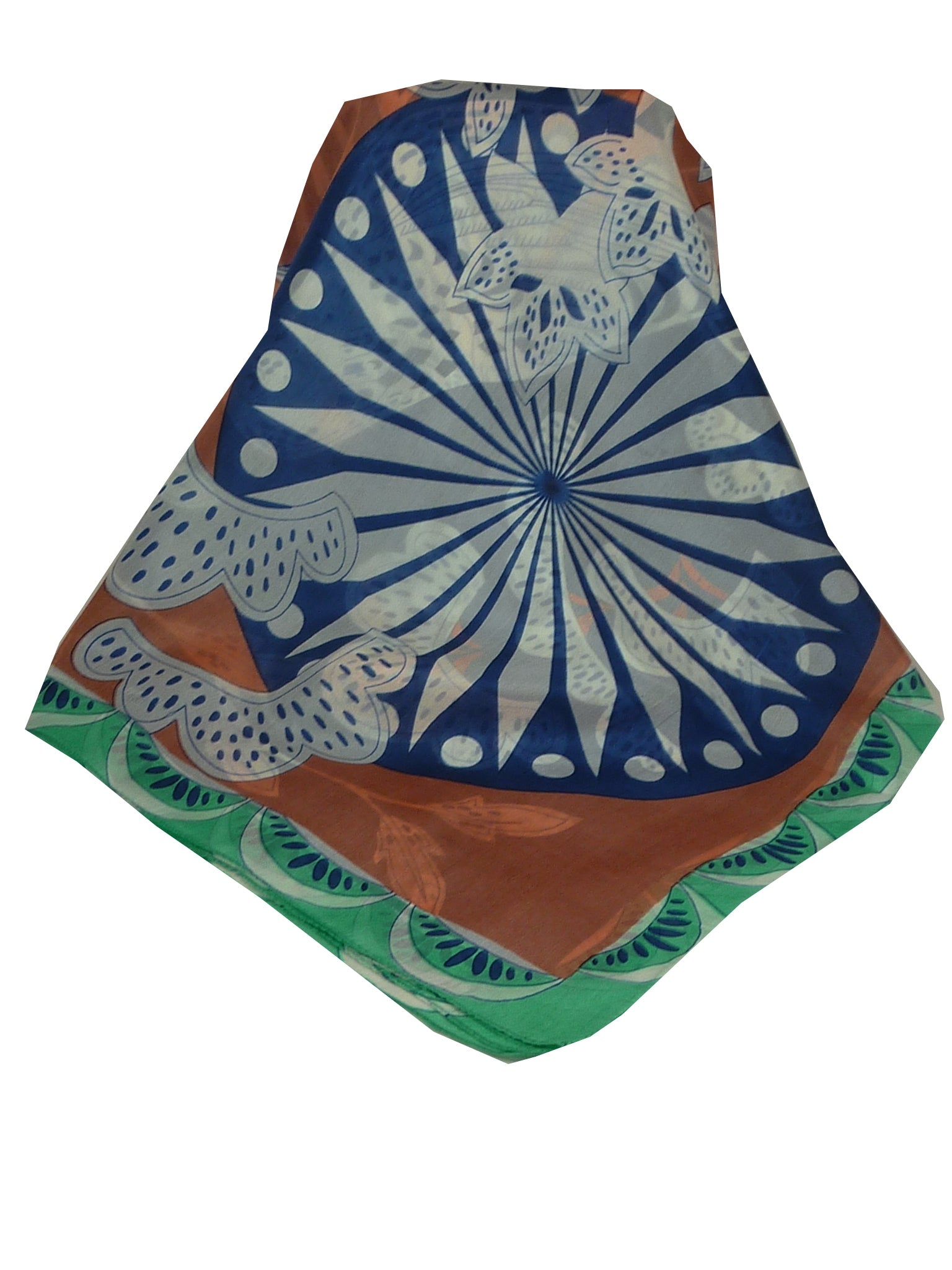 Mulberry Silk Contemporary Square Scarf Sira Teal by Pashmina & Silk