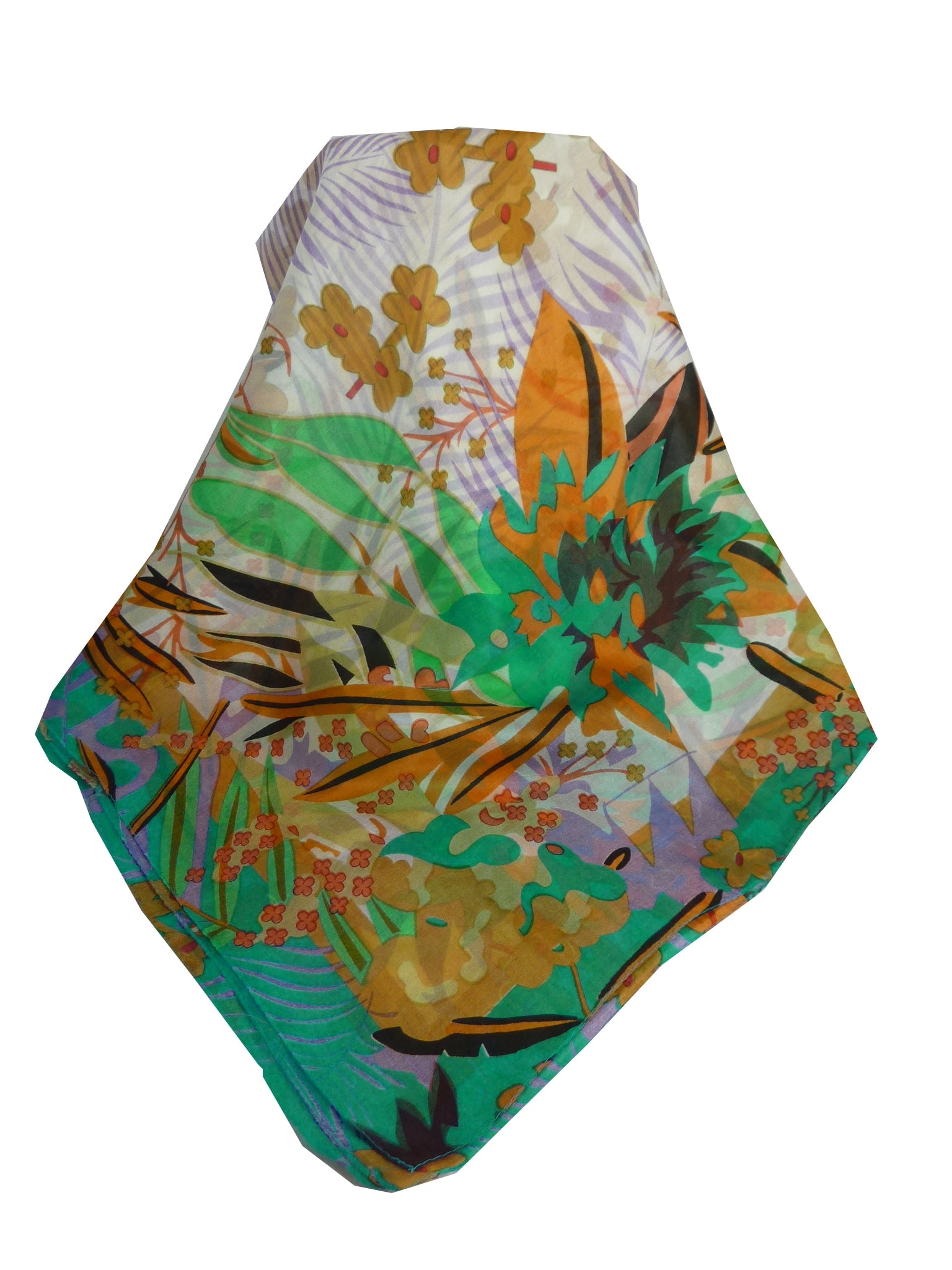 Sciarpa Quadrata Contemporary Seta di Gelso Solti Teal da Pashmina & Silk