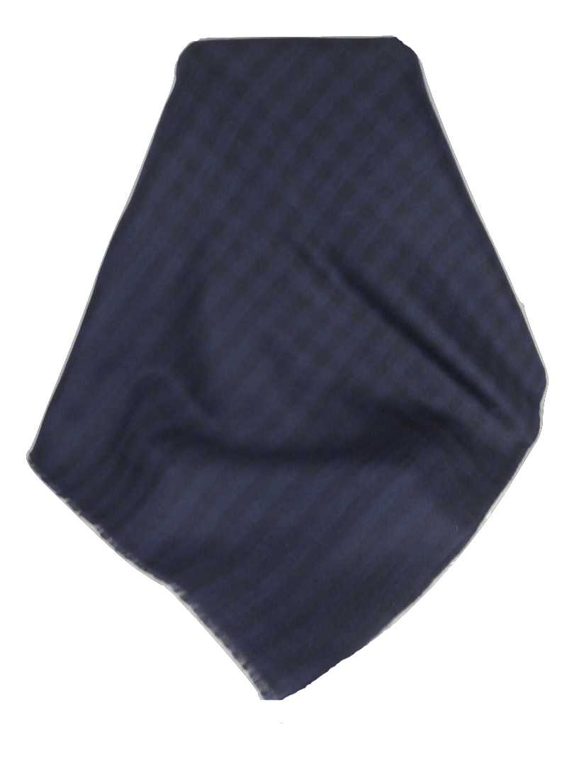 Cachemire Prima Qualità Muffler Sciarpa Srinagar Small Check Dark Blue da Pashmina & Silk