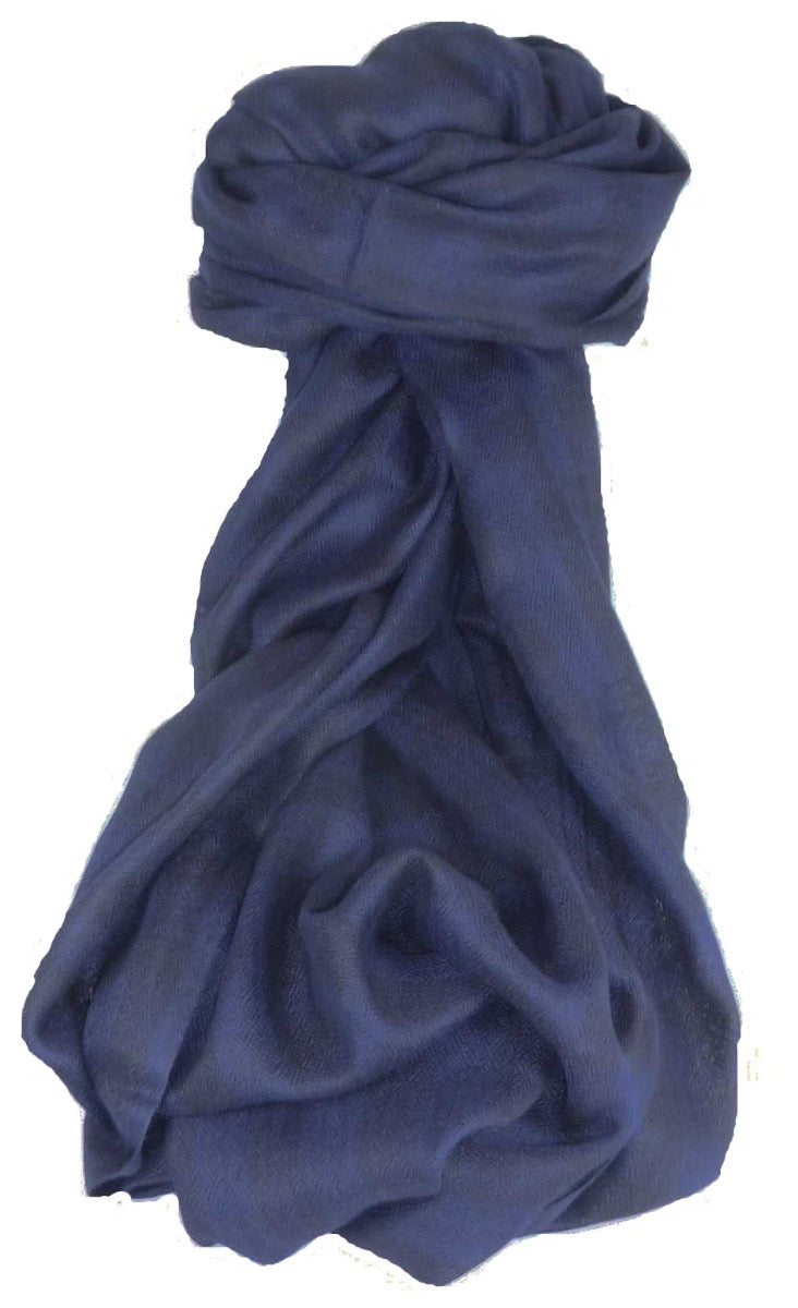 Cachemire Prima Qualità Muffler Sciarpa Srinagar Medium Check Dark Blue da Pashmina & Silk