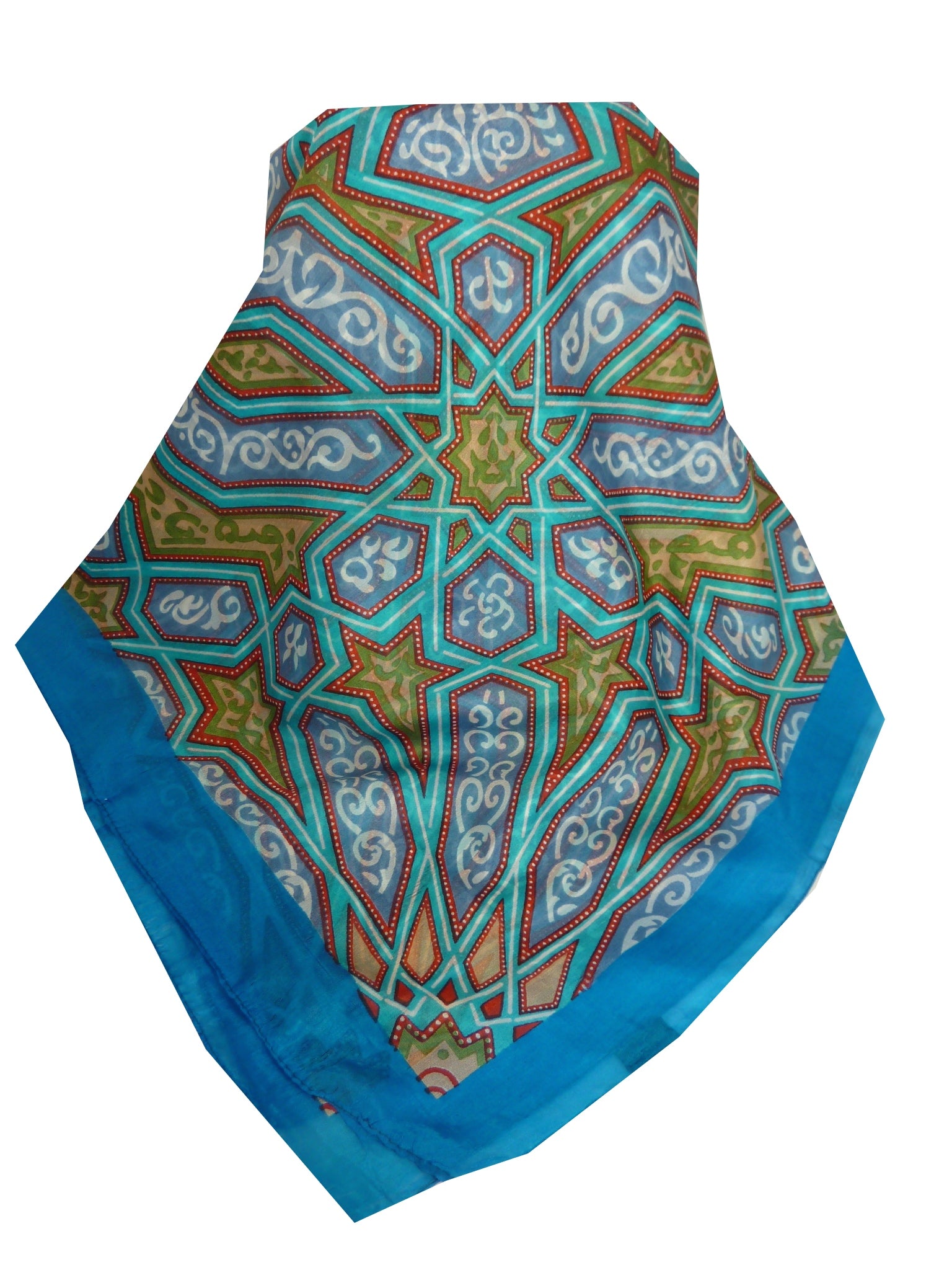 Sciarpa Quadrata Contemporary Seta di Gelso Tura Aquamarine da Pashmina & Silk