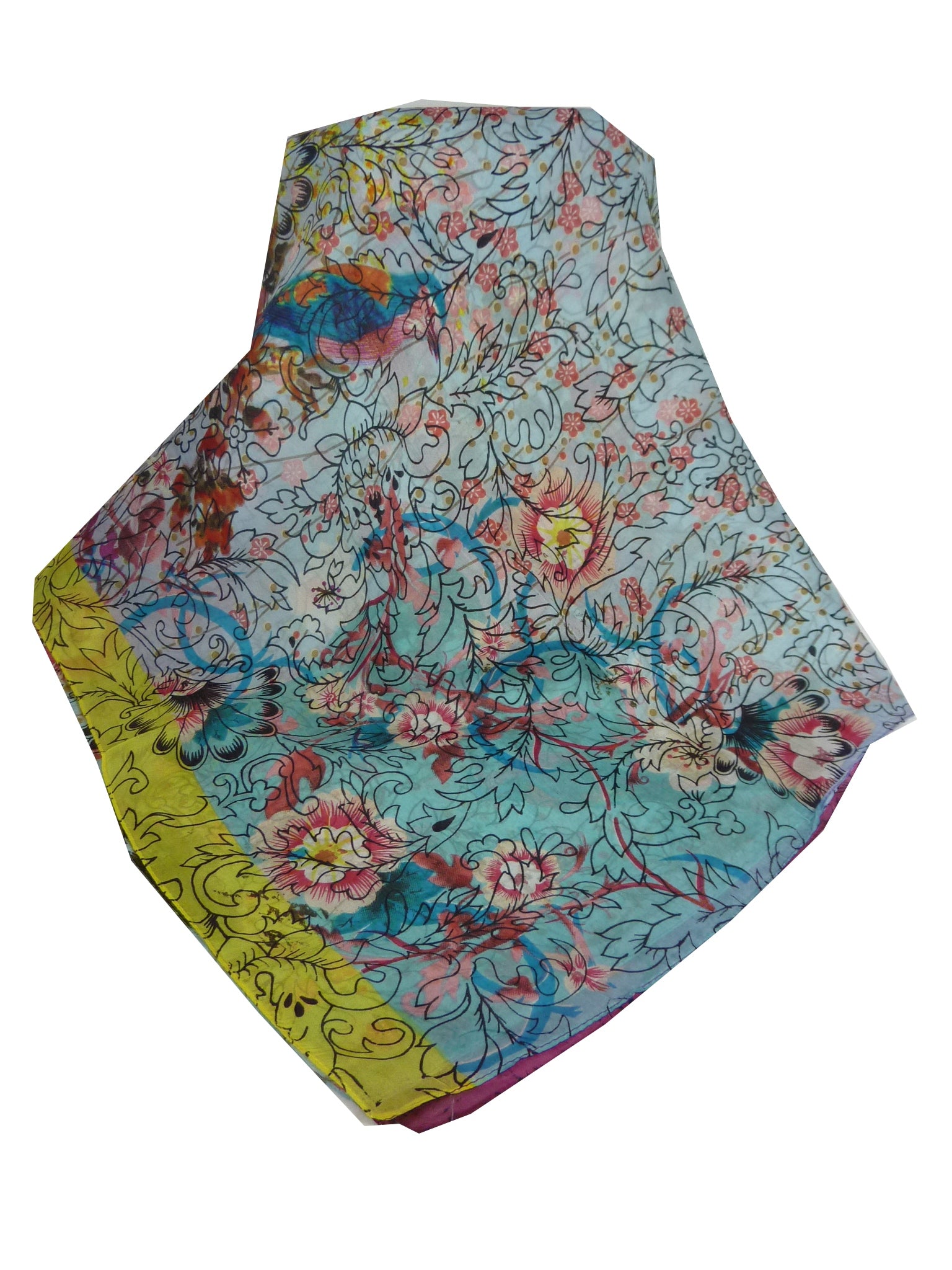 Sciarpa Quadrata Contemporary Seta di Gelso Zeenat Hibiscus da Pashmina & Silk