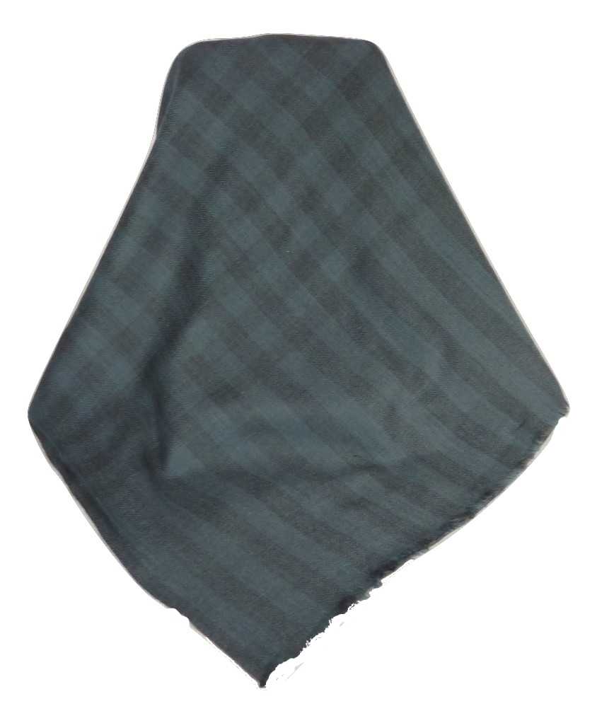 Cachemire Prima Qualità Muffler Sciarpa Srinagar Medium Check Charcoal da Pashmina & Silk