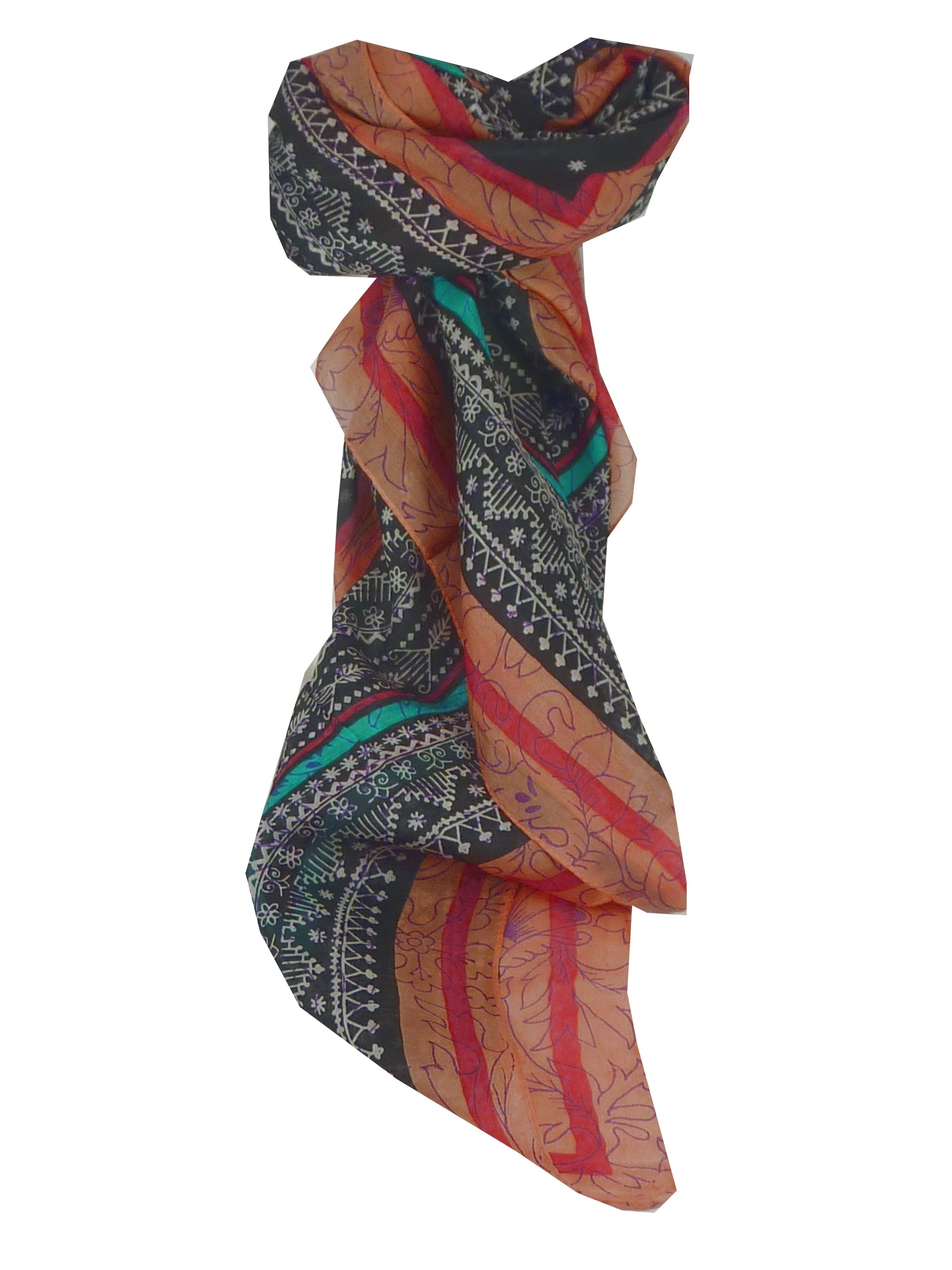 Sciarpa Quadrata Contemporary Seta di Gelso Houri Multicoloured da Pashmina & Silk
