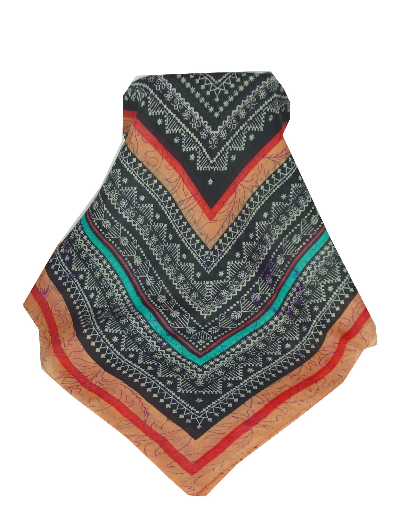 Sciarpa Quadrata Contemporary Seta di Gelso Houri Multicoloured da Pashmina & Silk