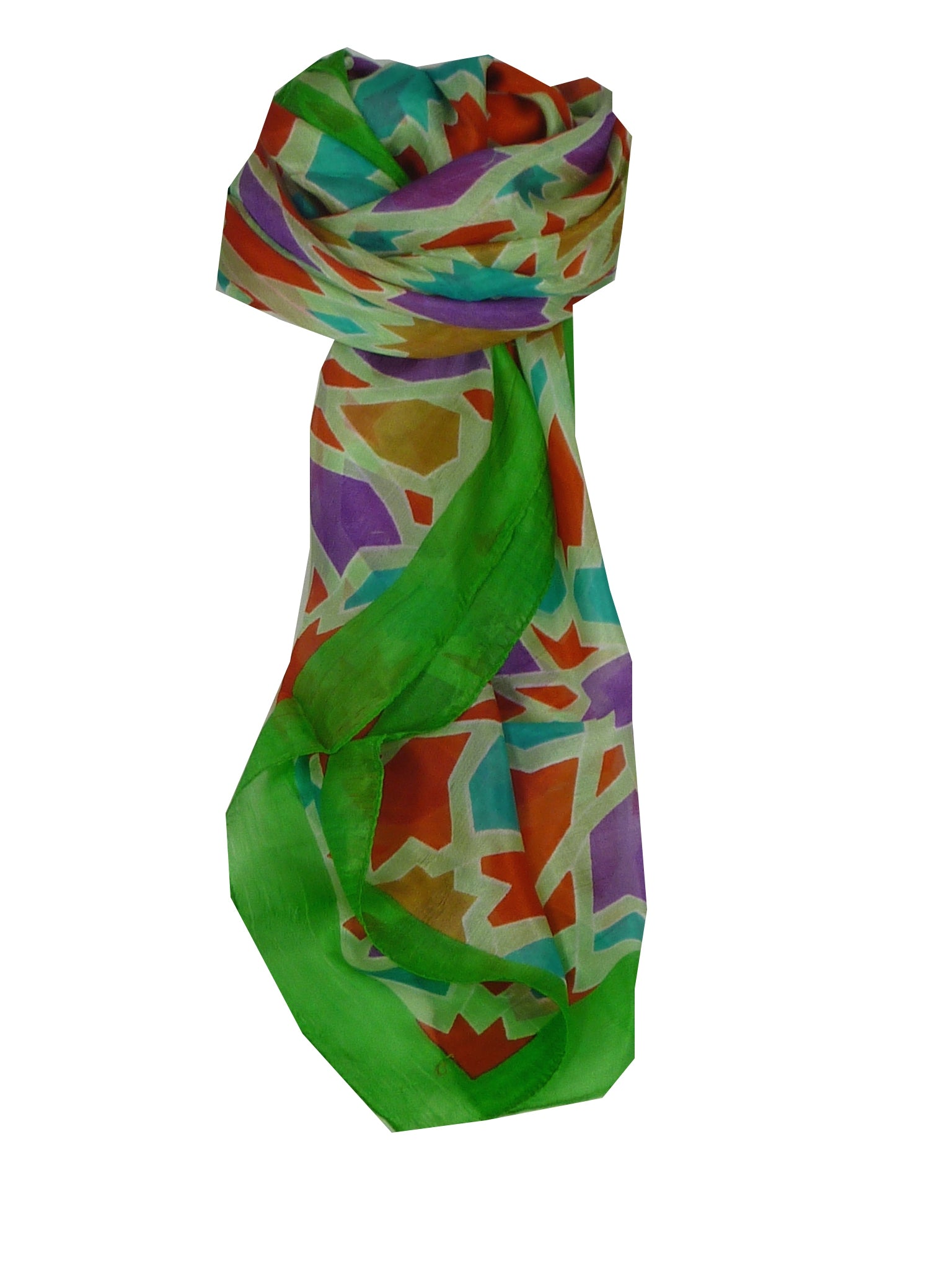 Echarpe Soie de Mûrier Contemporary Hara Citron Vert de Pashmina & Silk