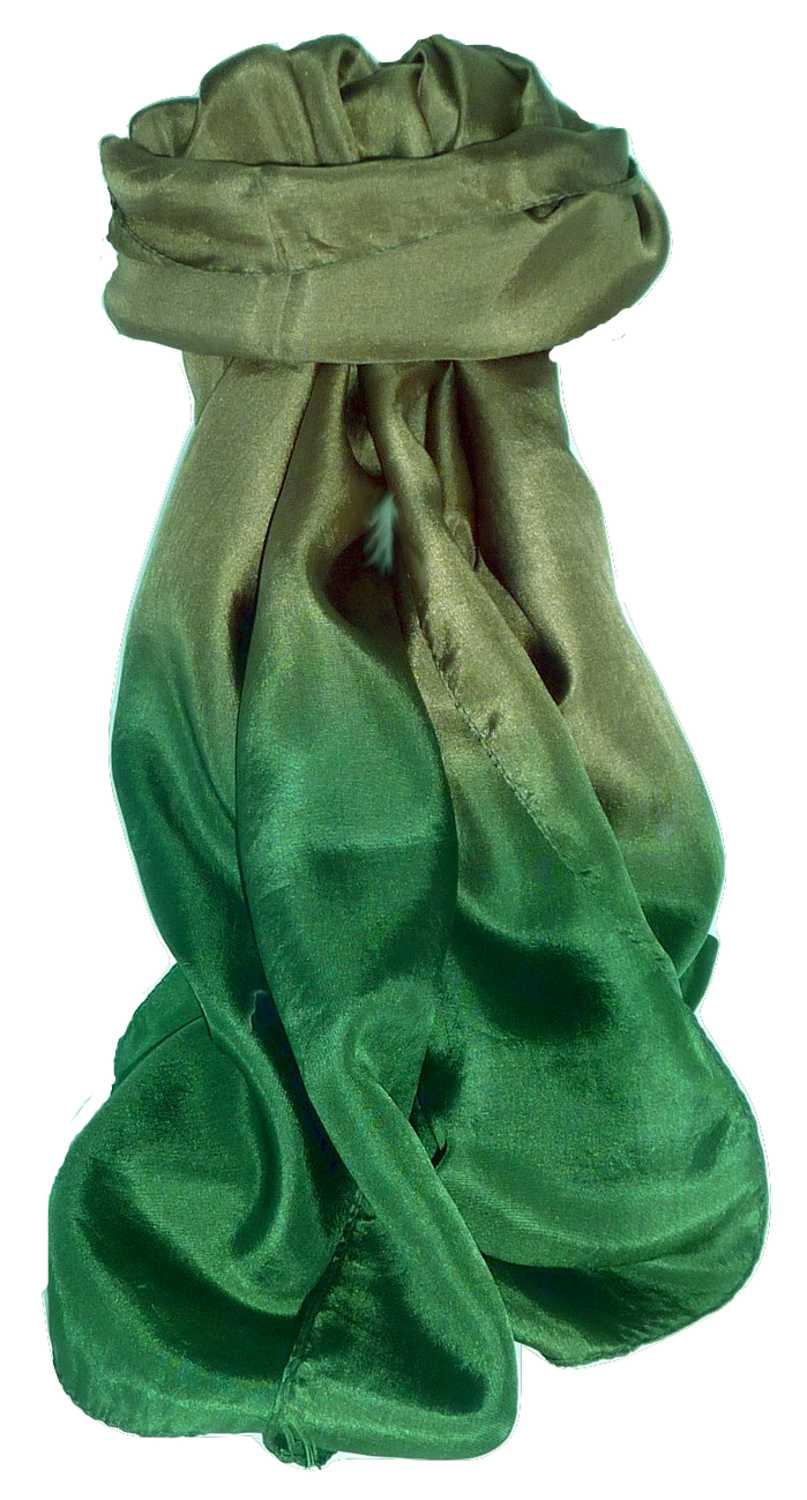 Foulard de Soie “Tabby Weave” Heritage Emerald par Pashmina & Silk