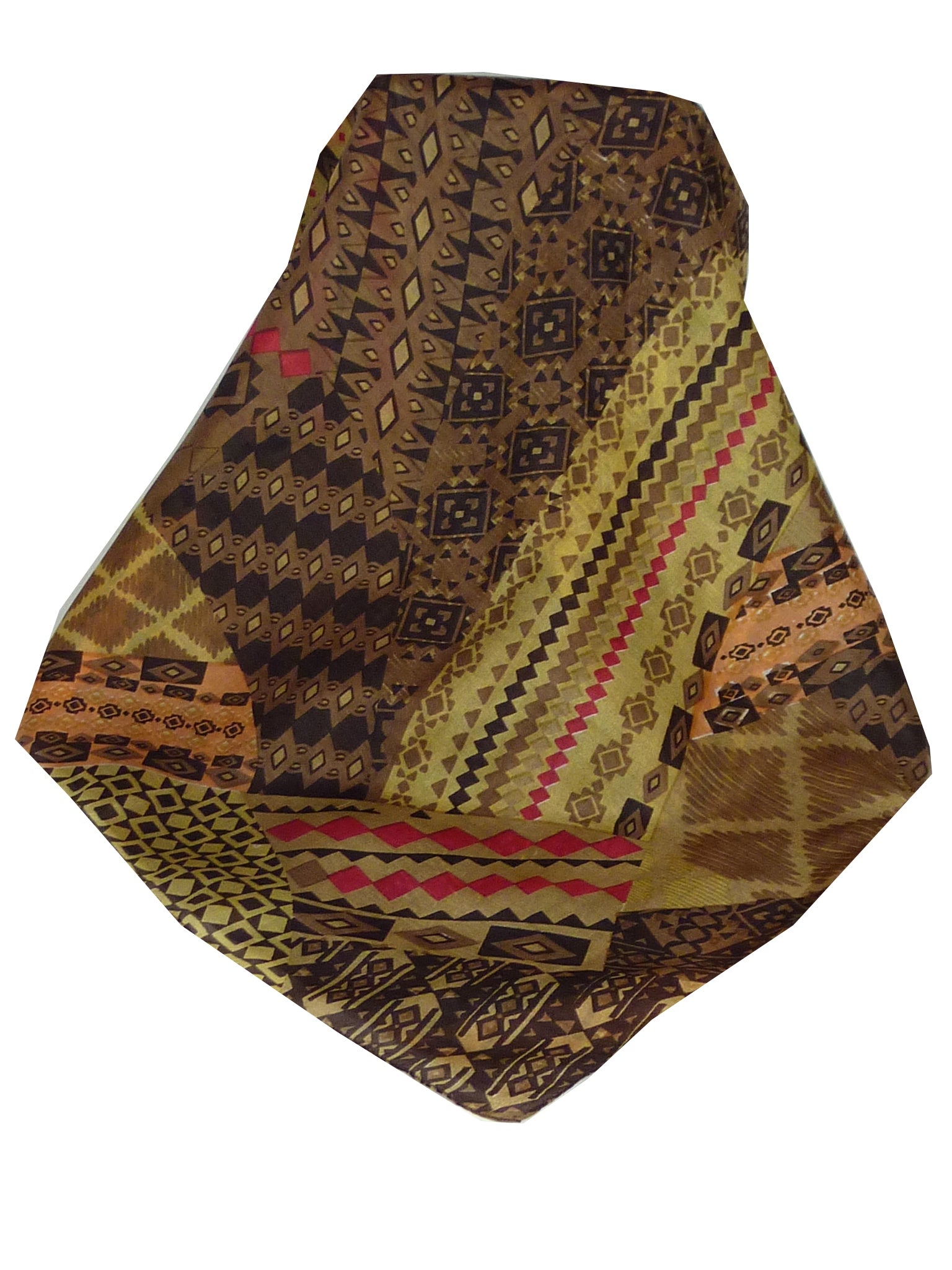 Mulberry Silk Contemporary Square Scarf Bahar Coffee by Pashmina & Silk