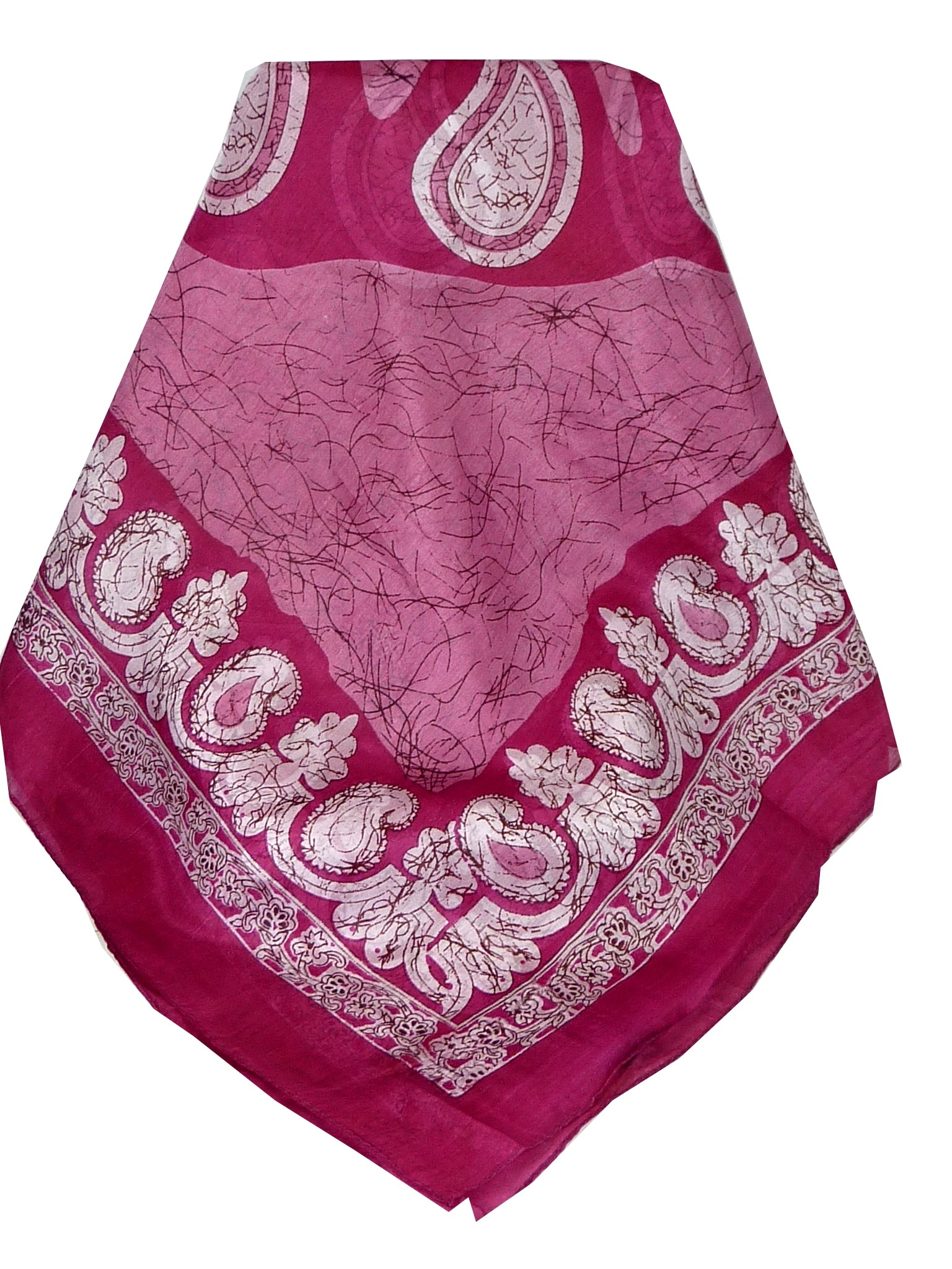 Mulberry Silk Classic Square Scarf Zahra Pink by Pashmina & Silk