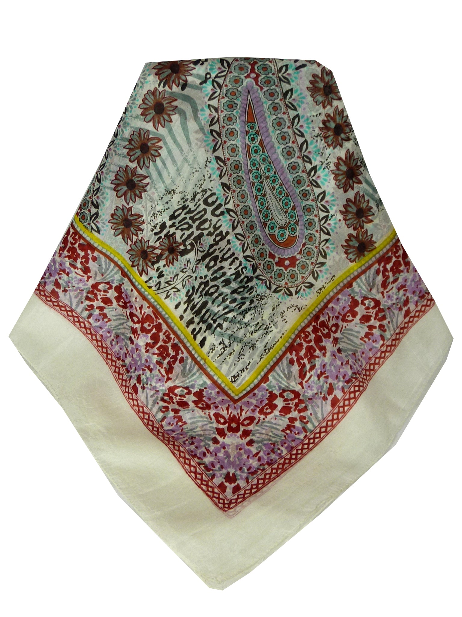 Mulberry Silk Classic Square Scarf Yasmine Cream by Pashmina & Silk