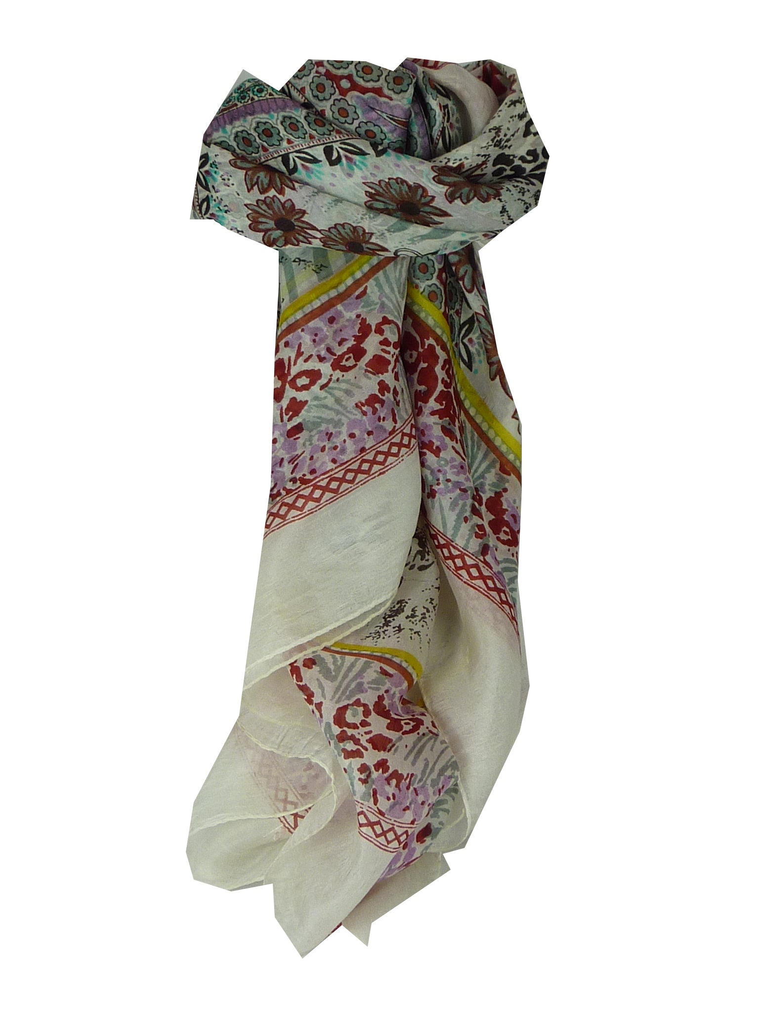 Mulberry Silk Classic Square Scarf Yasmine Cream by Pashmina & Silk
