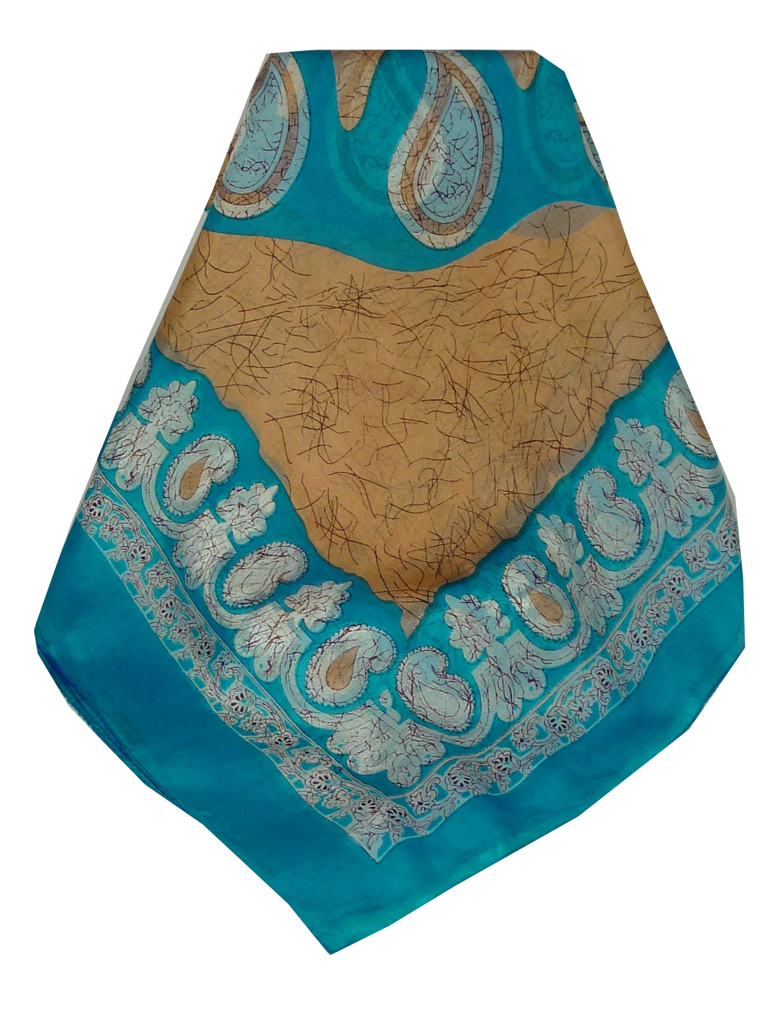 Mulberry Silk Classic Square Scarf Zahra Blue by Pashmina & Silk