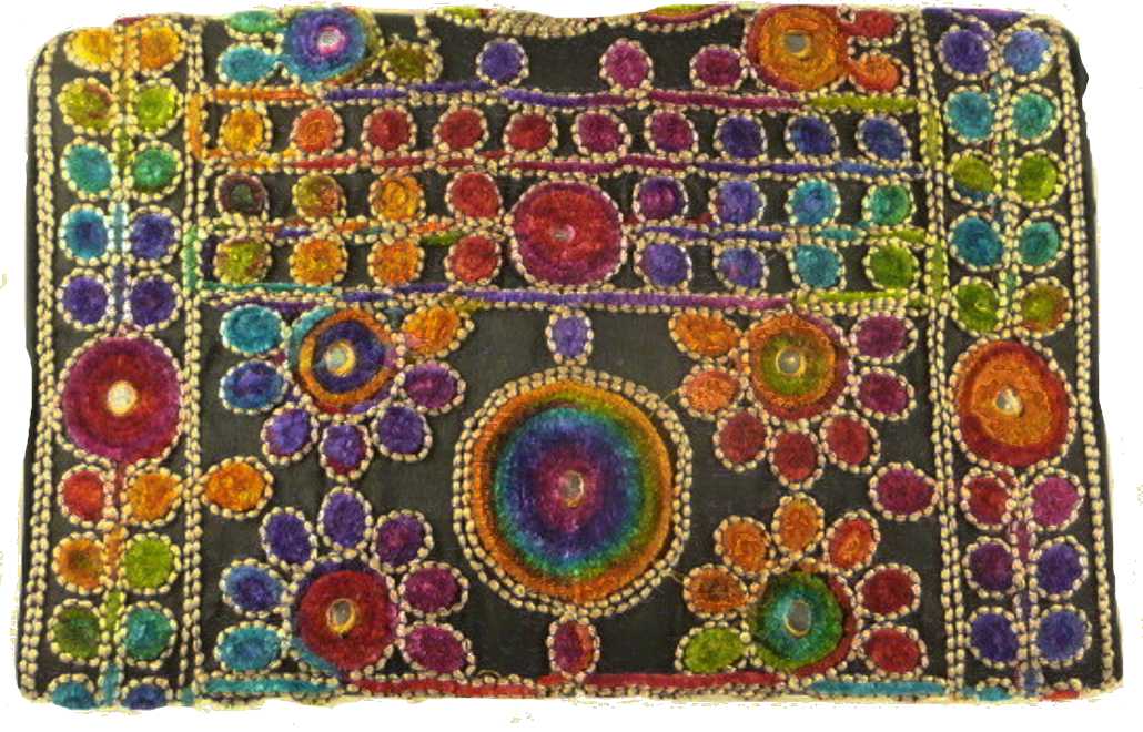 Silk Handbag Peacock Clutch Black by Silk Sauvage at Pashmina & Silk