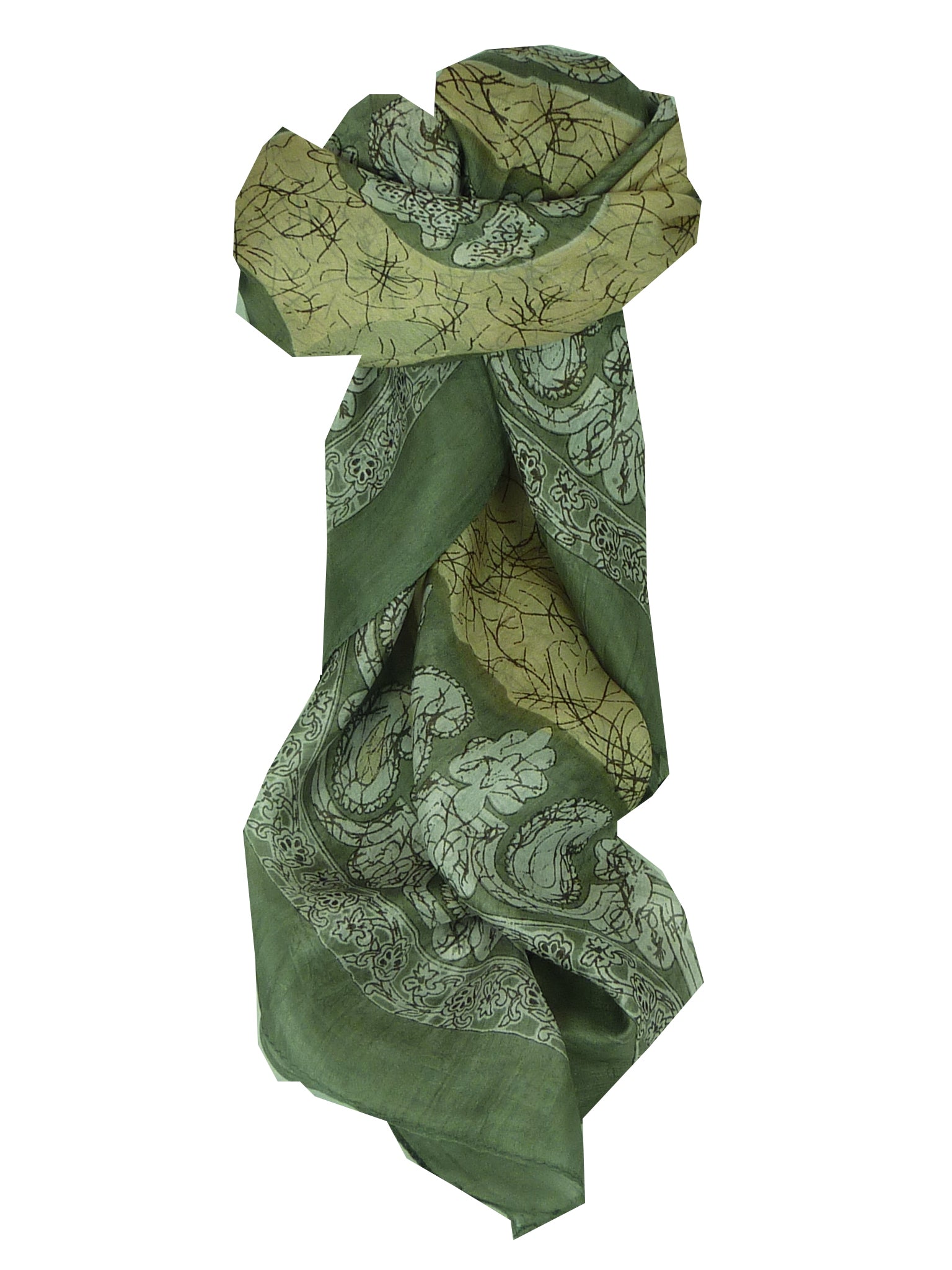 Mulberry Silk Classic Square Scarf Zahra Grey by Pashmina & Silk