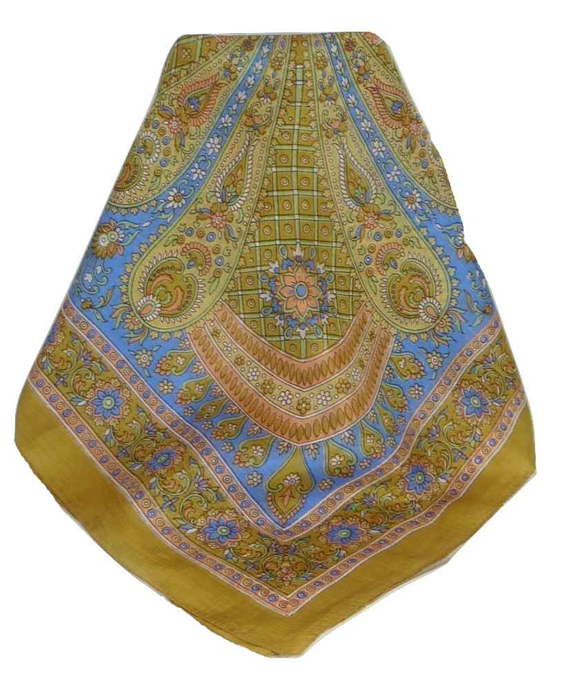 Classic Sciarpa Quadrata Seta di Gelso Ushma Umber da Pashmina & Silk