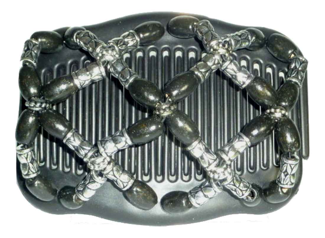 Chignon Comb 708 Black & Silver from TIKITIBOO by Pashmina & Silk