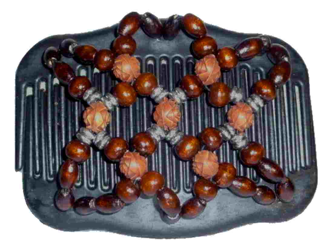 Chignon Comb 709 Brown & Silver from TIKITIBOO by Pashmina & Silk