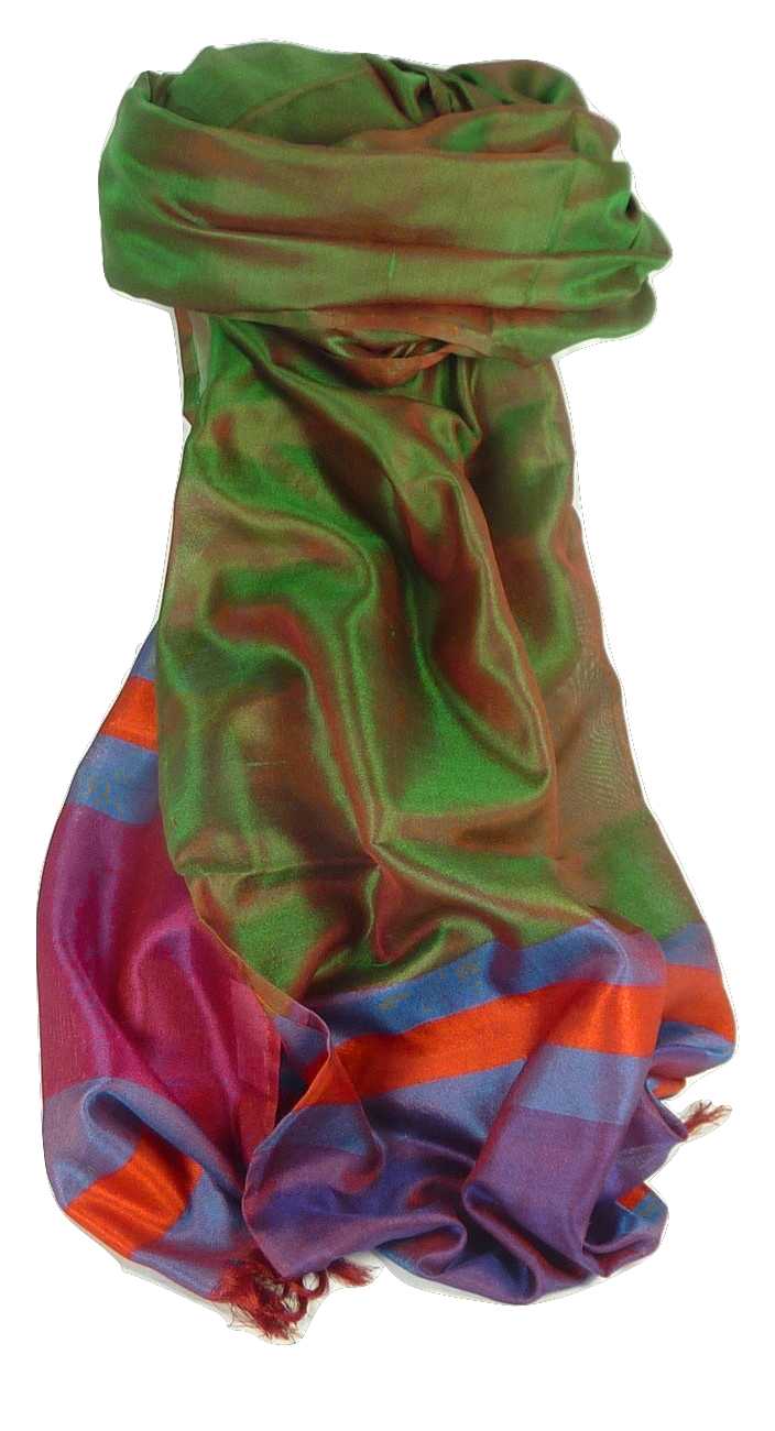 Varanasi Border Sciarpa di Seta Heritage Gupta 153 da Pashmina & Silk