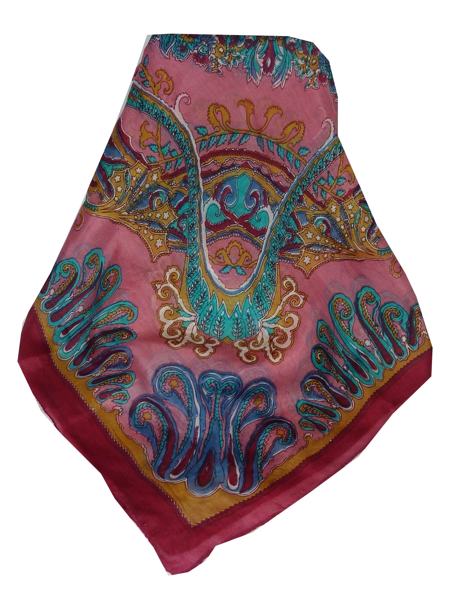 Classic Sciarpa Quadrata Seta di Gelso Querim Fuchsia da Pashmina & Silk