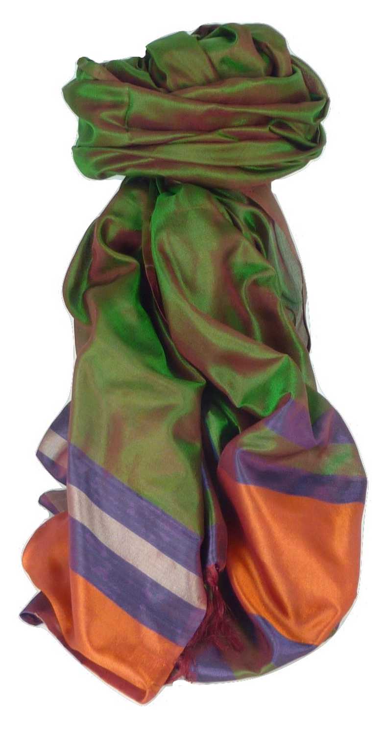 Varanasi Border Sciarpa di Seta Heritage Gupta 163 da Pashmina & Silk