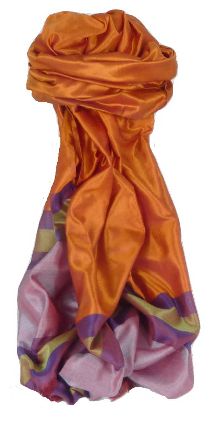 Varanasi Border Sciarpa di Seta Heritage Gupta 165 da Pashmina & Silk