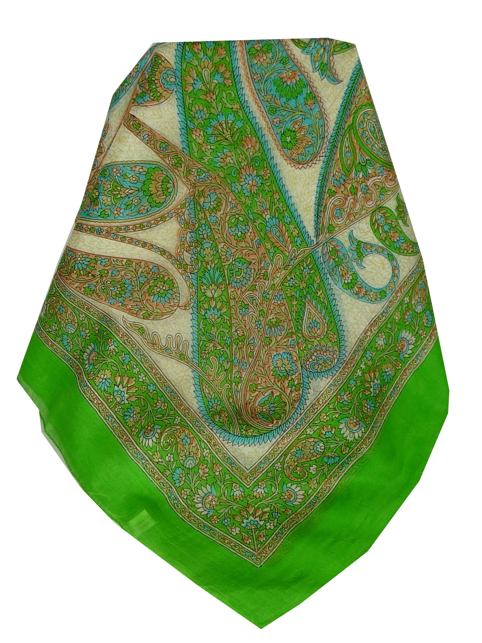 Classic Sciarpa Quadrata Seta di Gelso Rachol Lime da Pashmina & Silk
